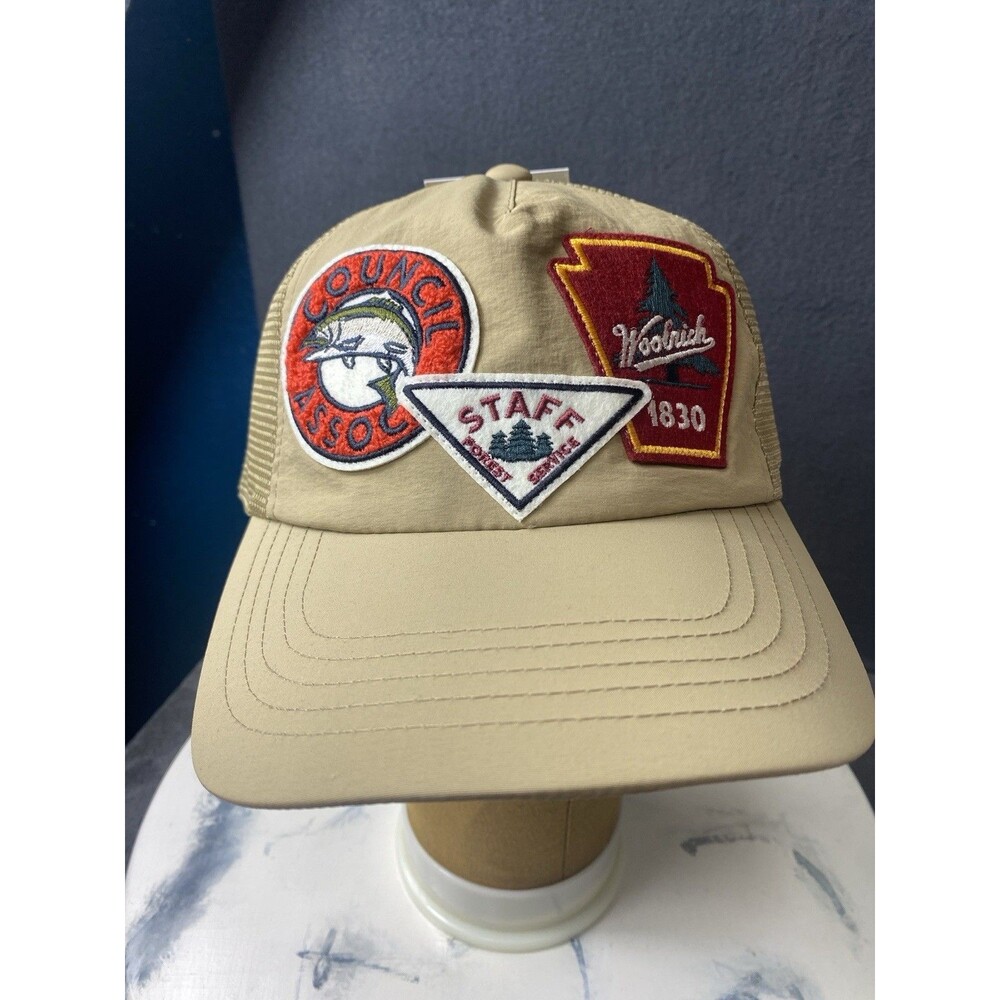 Woolrich x Target Patchwork Baseball Trucker Cap Hat Khaki Retro Outdoors NWT